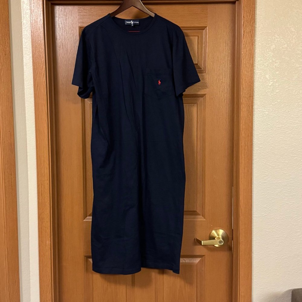 Polo Ralph Lauren Women Cotton Jersey Tee Pony Logo Dress Size S